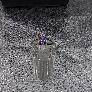 New Silver Ring with Purple Stone